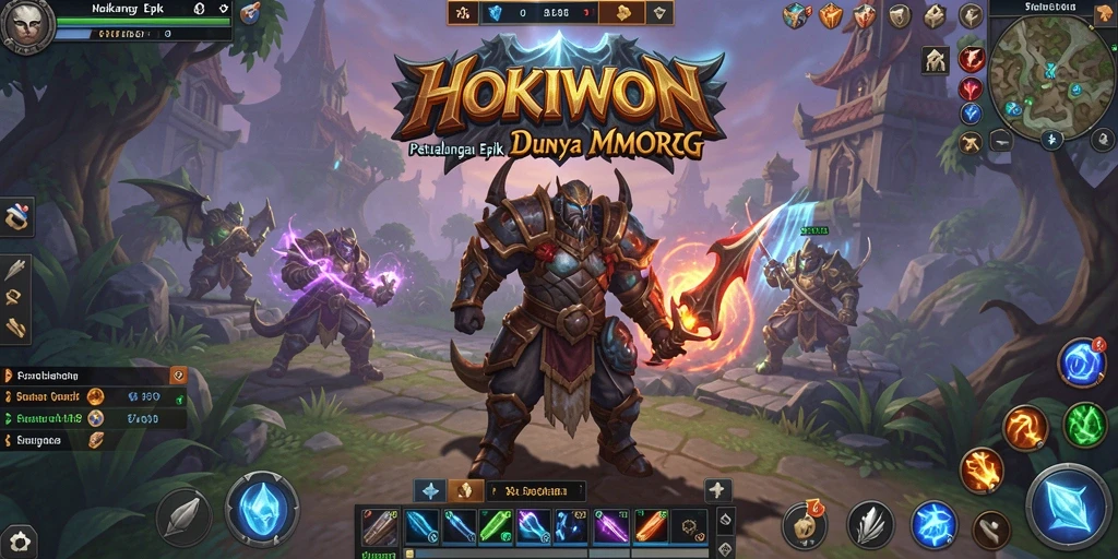 Screenshot gameplay HOKIWON menampilkan pertarungan eksplosif antar pemain.