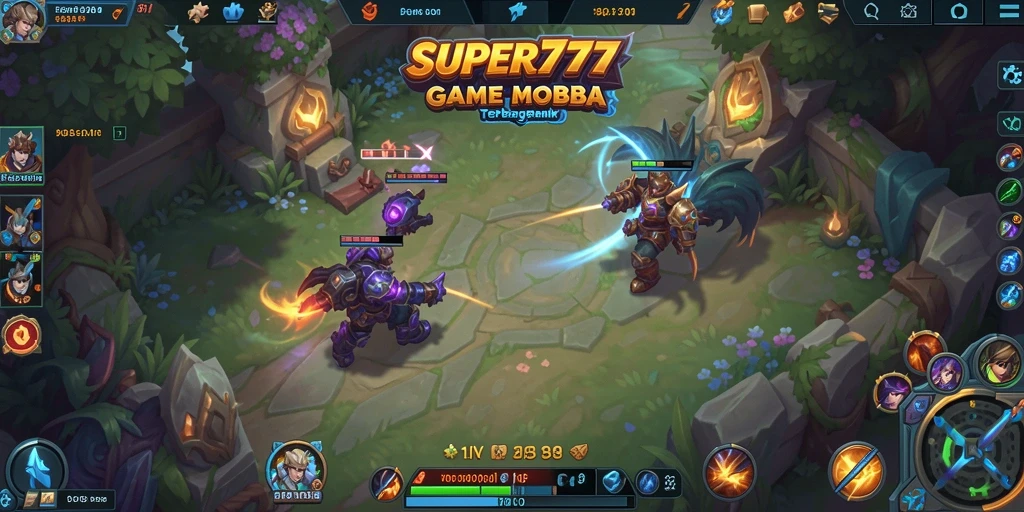 Gameplay menarik dari SUPER777 dalam pertempuran MOBA.
